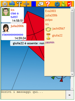 Immagine della chat su uno schermo da cellulare